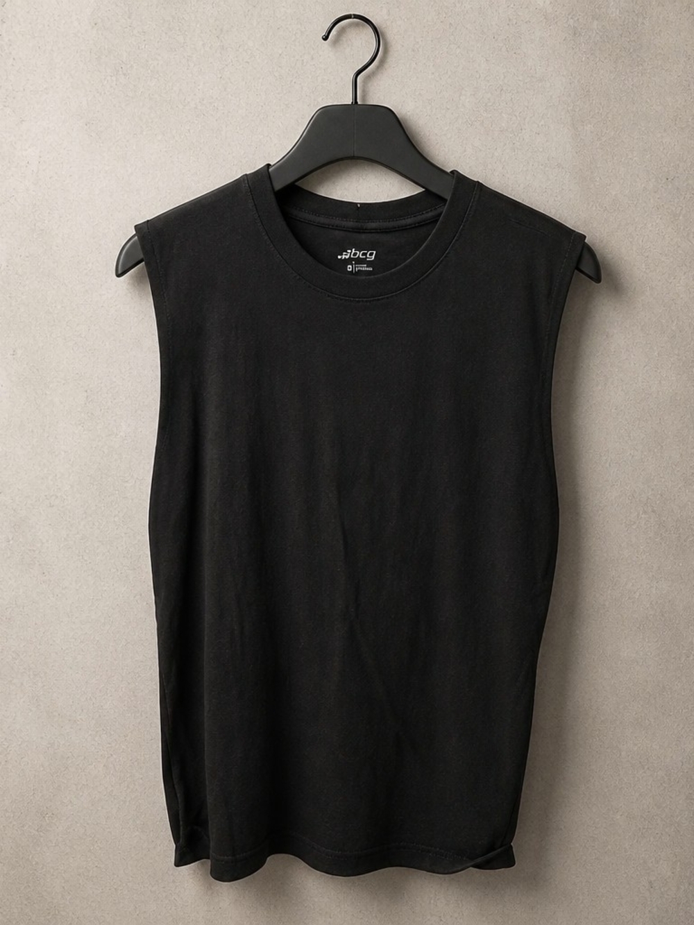 bcg Black Men's Muscle Tee Sleeveless Crew